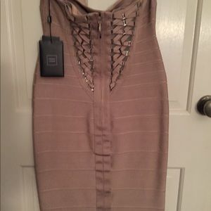 Herve Leger Strapless Corset back dress
